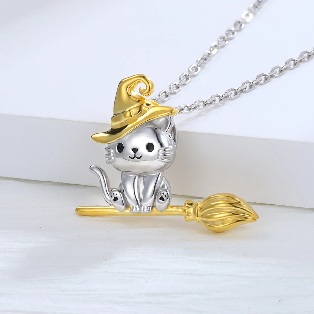 Collar De Plata, Diseño Gato Brujo.