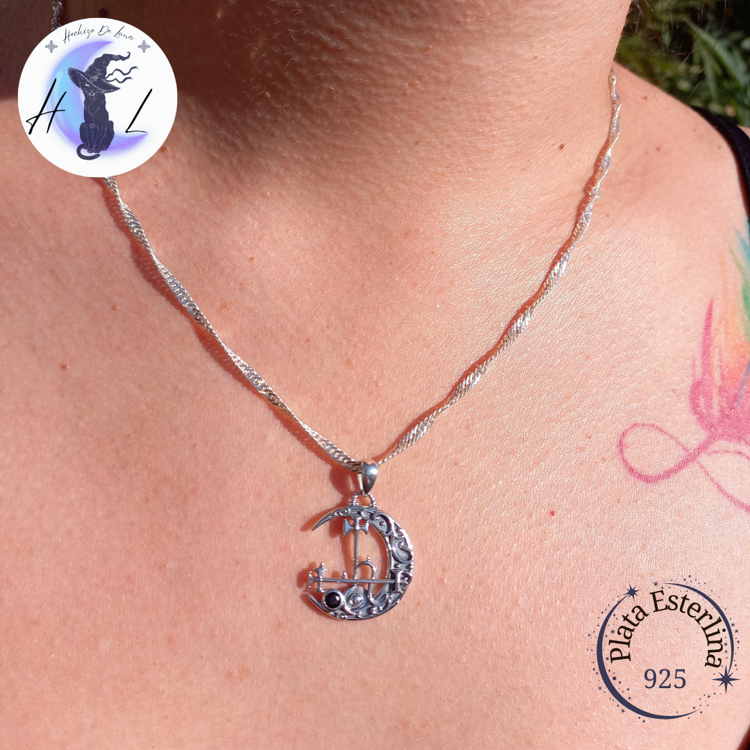 Colgante Sigilo de Lilith con Cadena de Plata 50 cm.