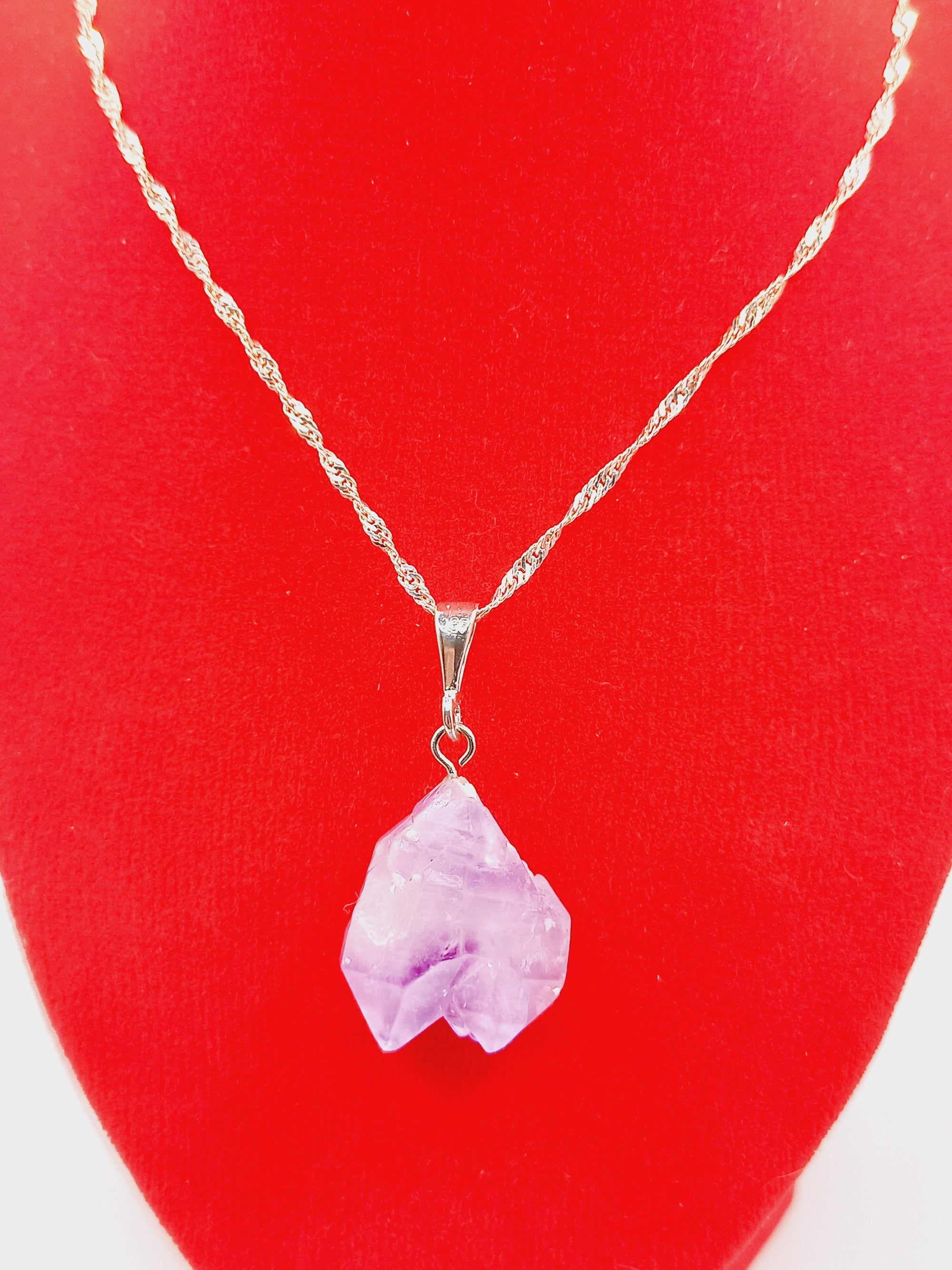 Colgante Amatista con Cadena de Plata 50 cm.