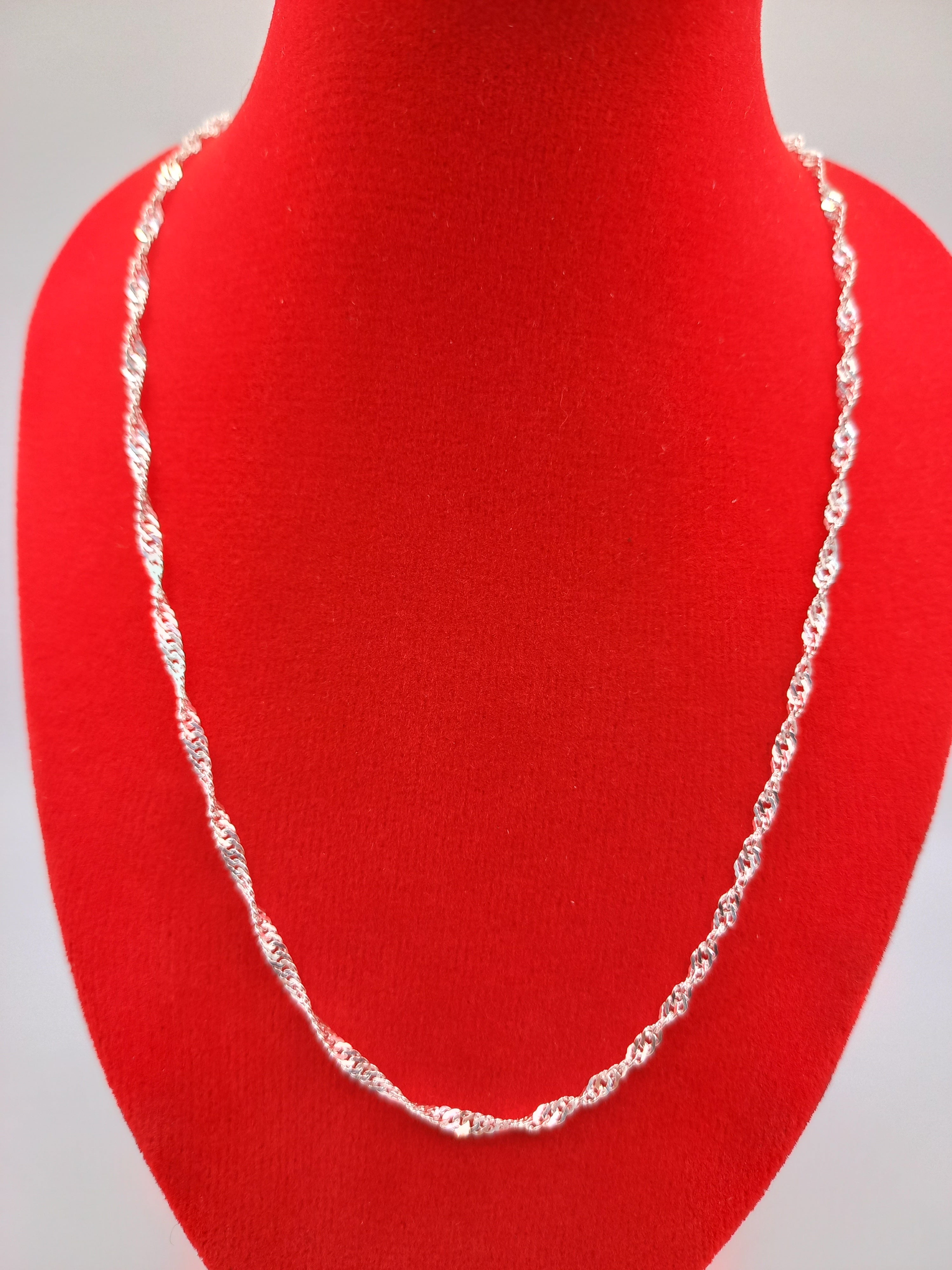 Cadena de Plata Modelo Singapur 50 cm.