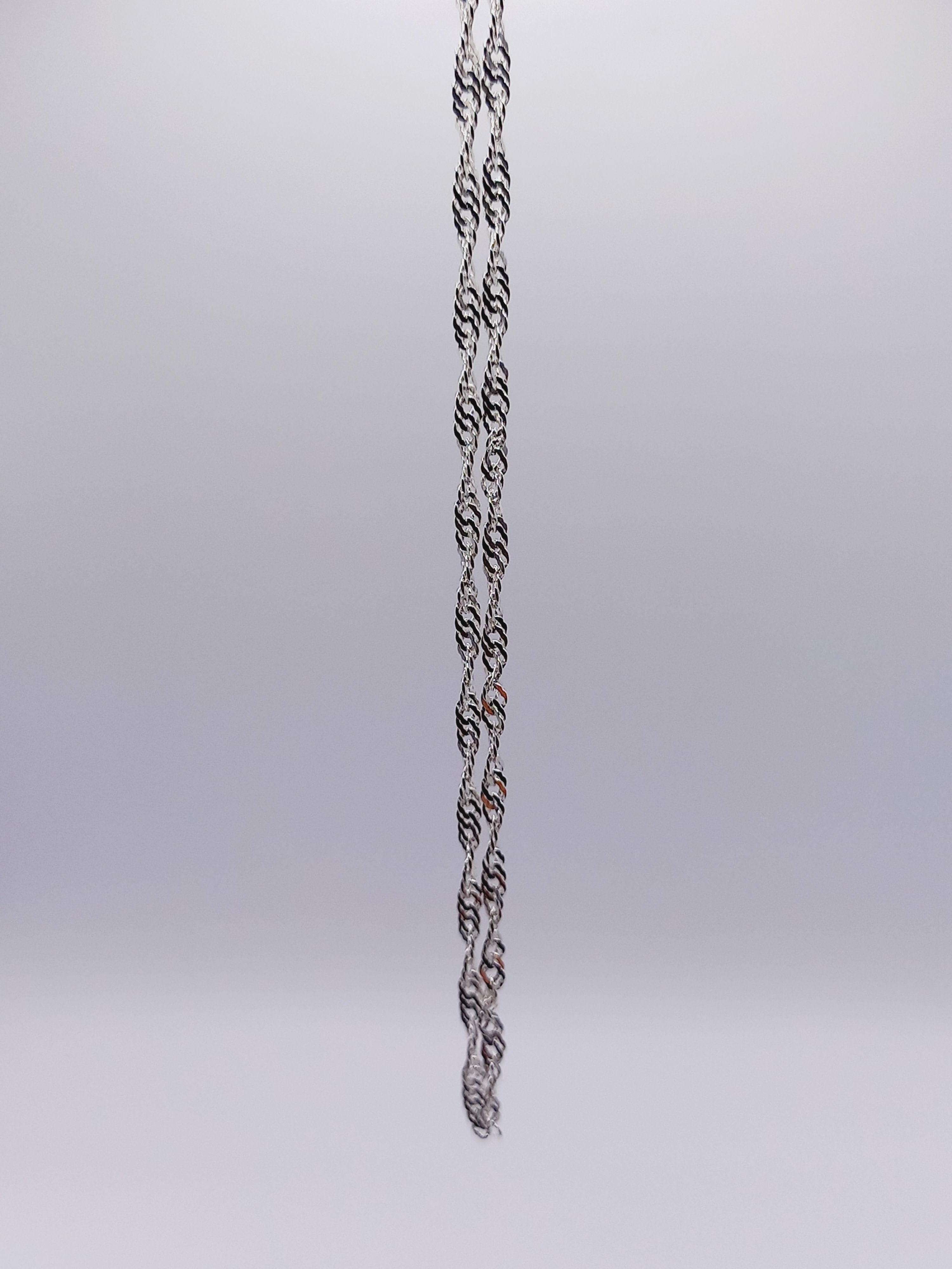 Cadena de Plata Modelo Singapur 50 cm.