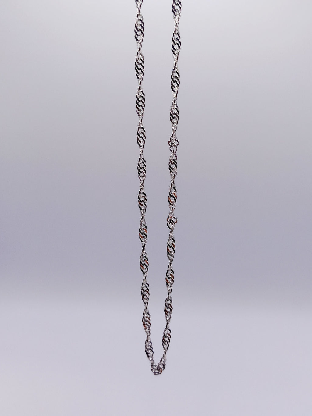 Cadena de Plata Modelo Singapur 50 cm.
