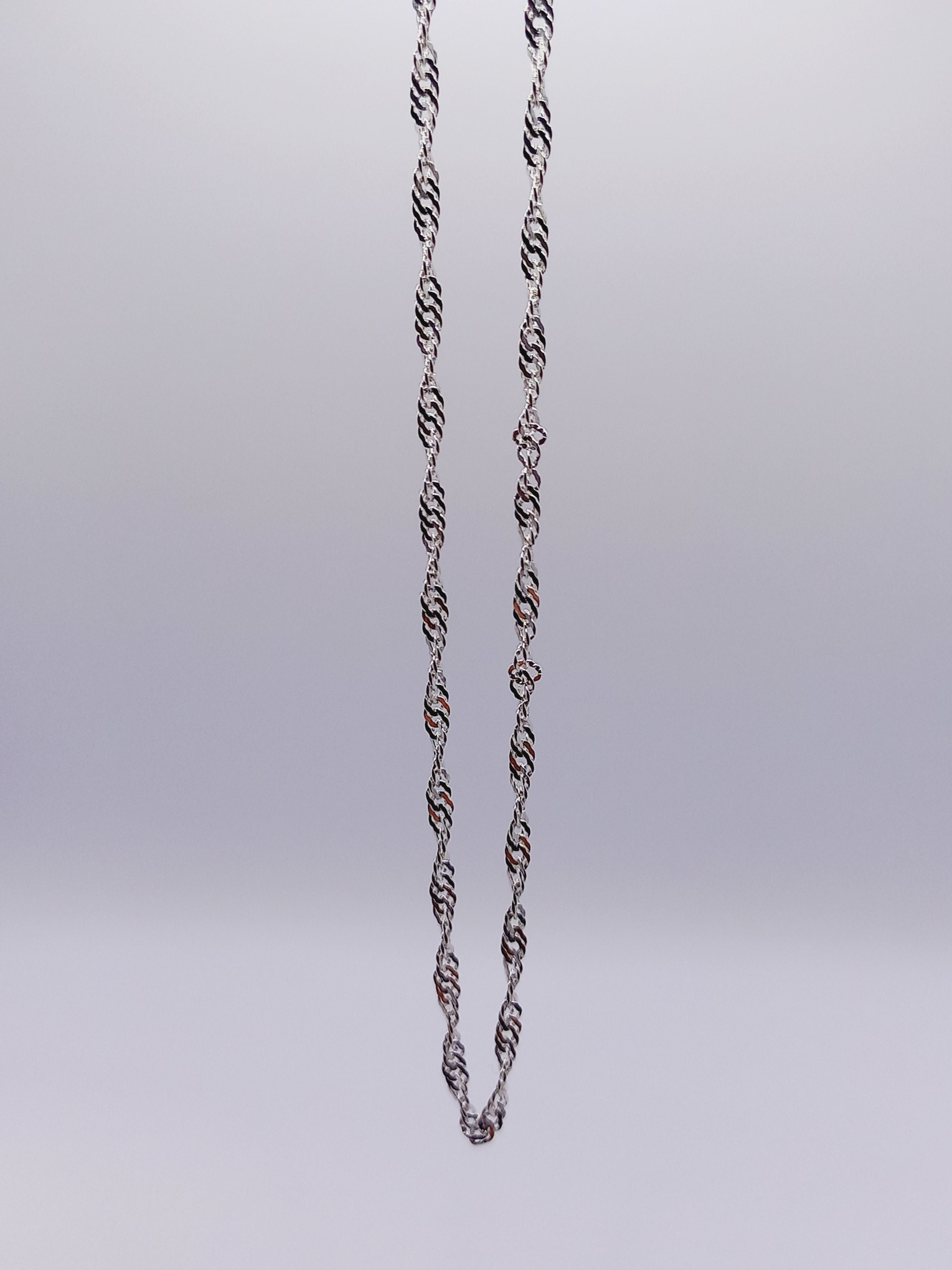Cadena de Plata Modelo Singapur 50 cm.