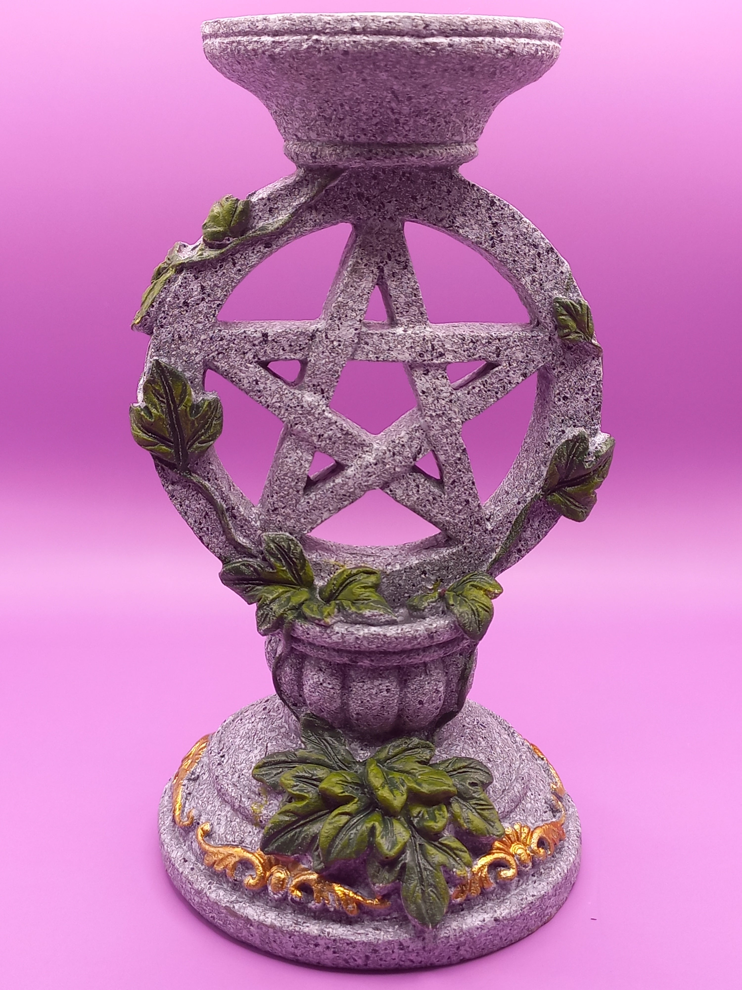Juego de Portavelas o Candelabros de Resina.