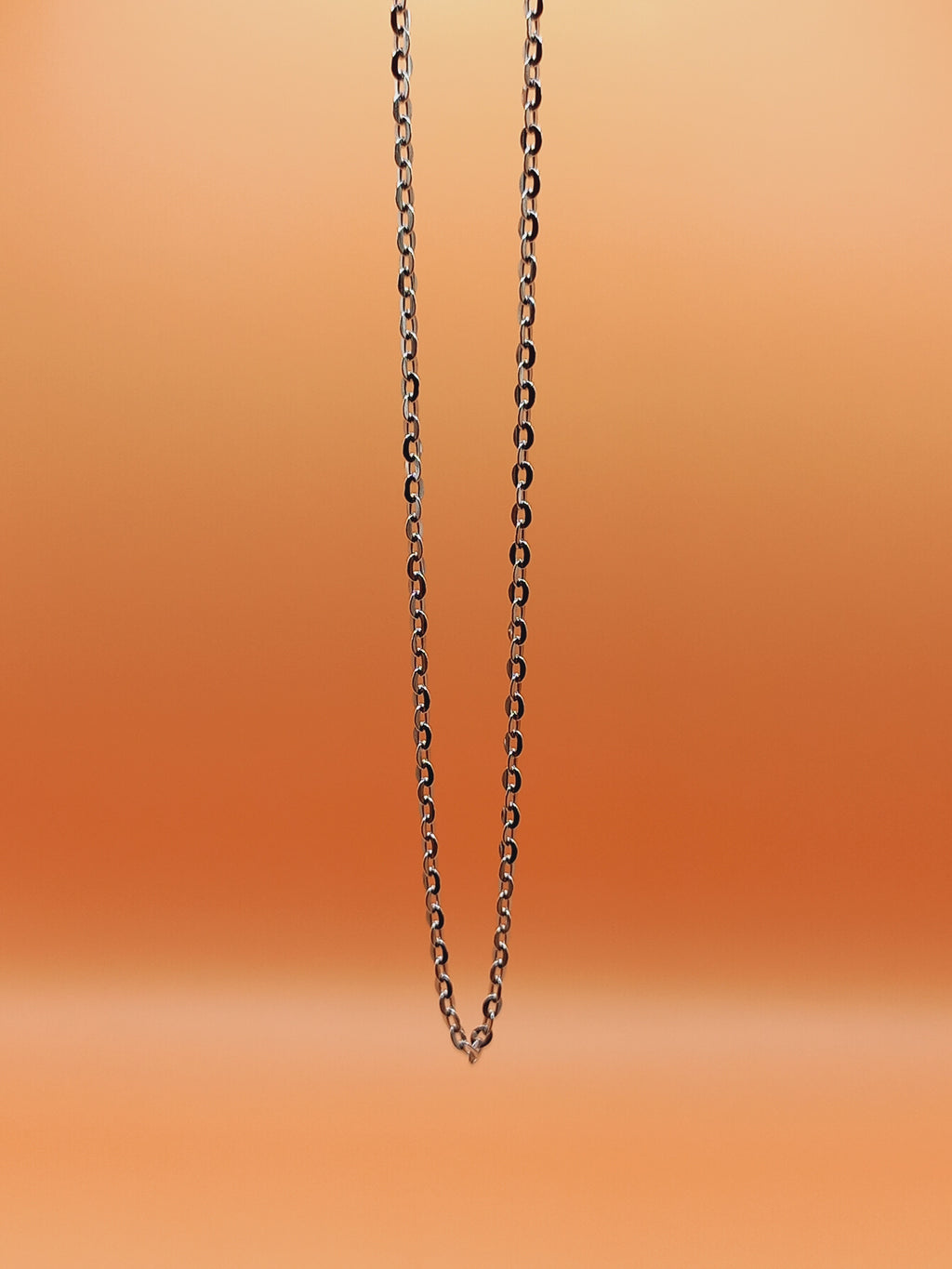 Cadena de Plata Modelo Eslabón Limado 45 cm.