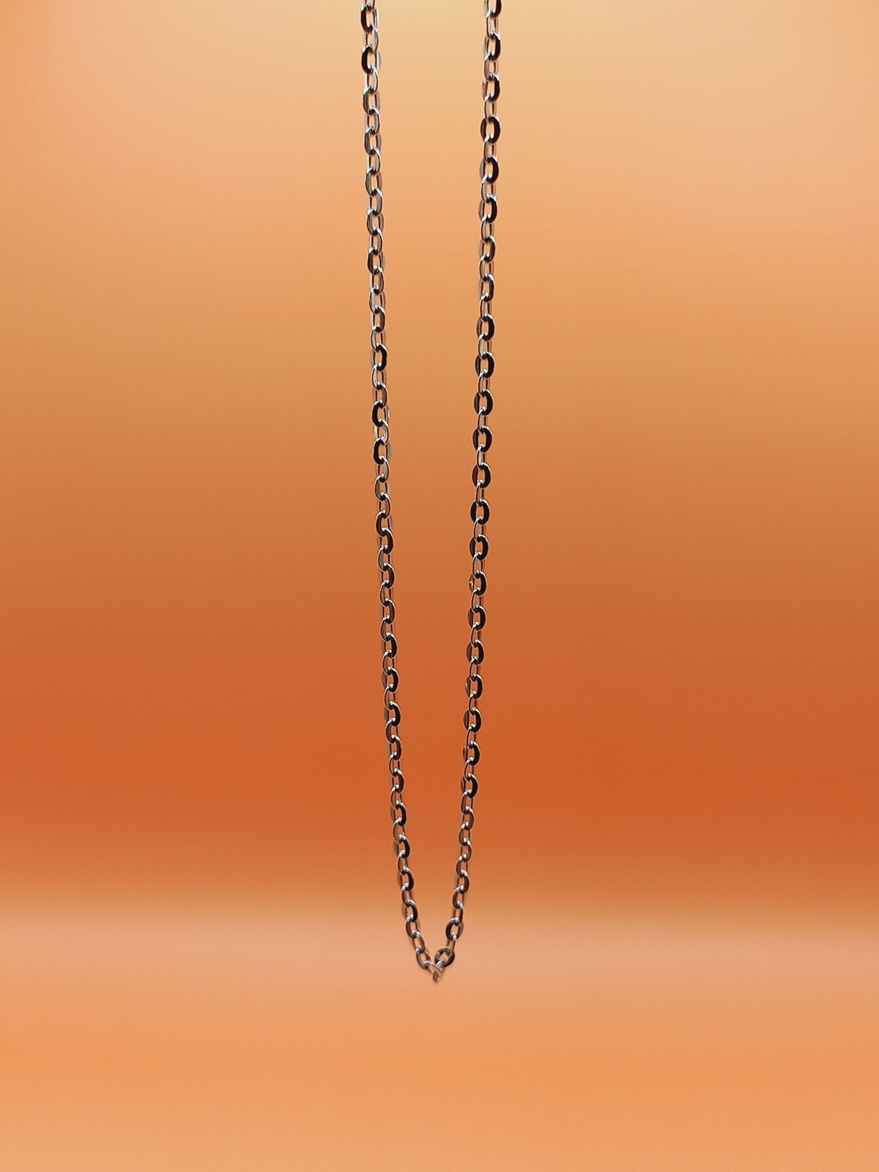 Cadena de Plata Modelo Eslabón Limado 45 cm.