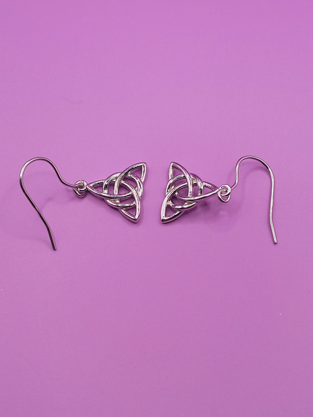 Aros de Triqueta Celta Colgantes de Plata.