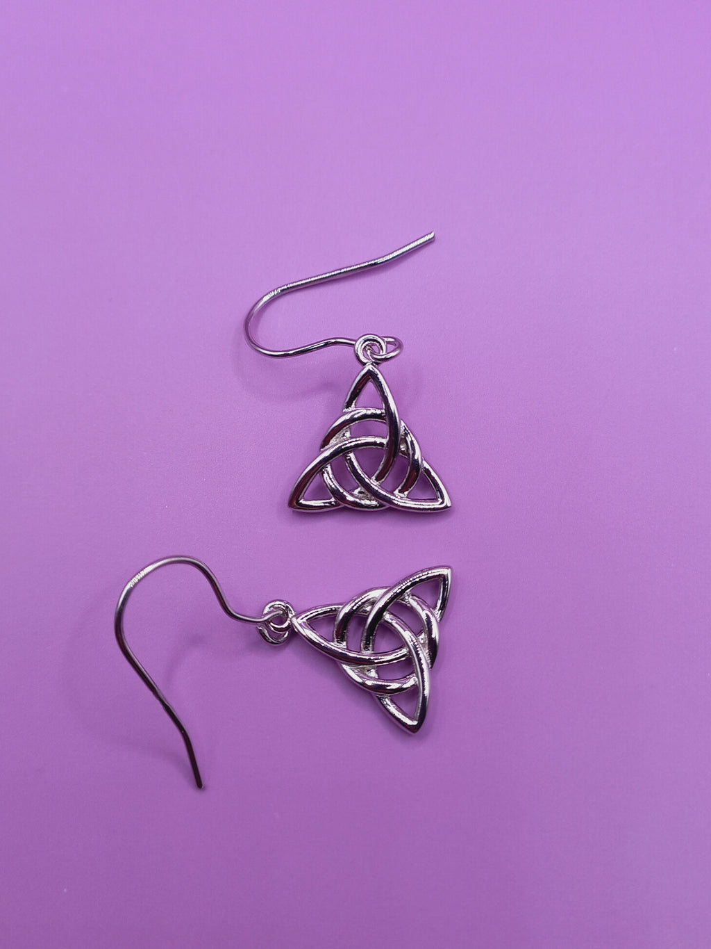 Aros de Triqueta Celta Colgantes de Plata.