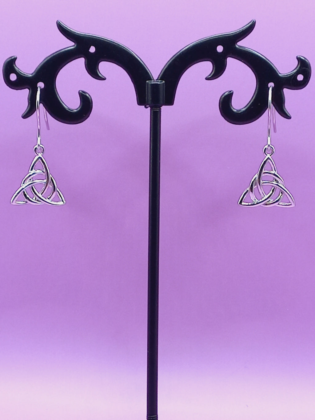 Aros de Triqueta Celta Colgantes de Plata.