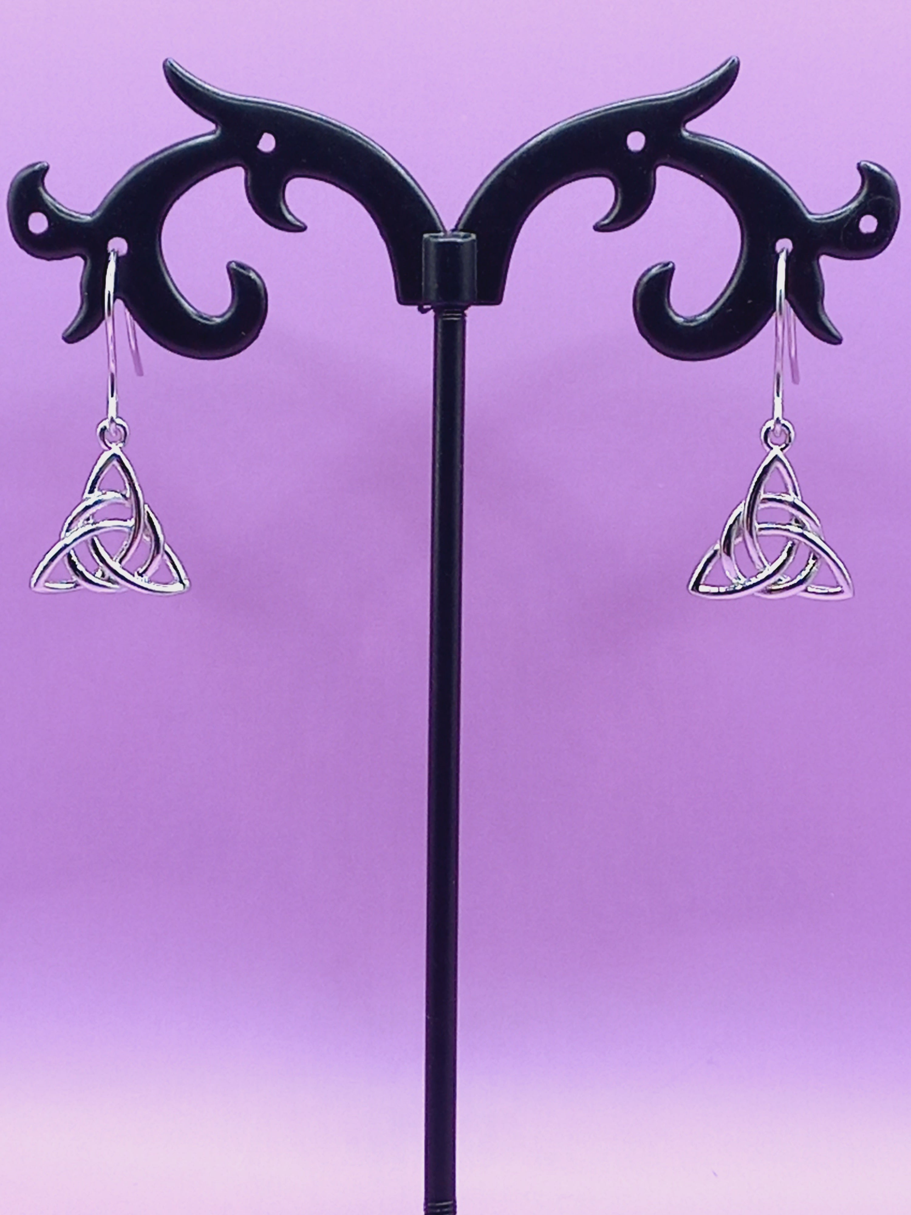 Aros de Triqueta Celta Colgantes de Plata.