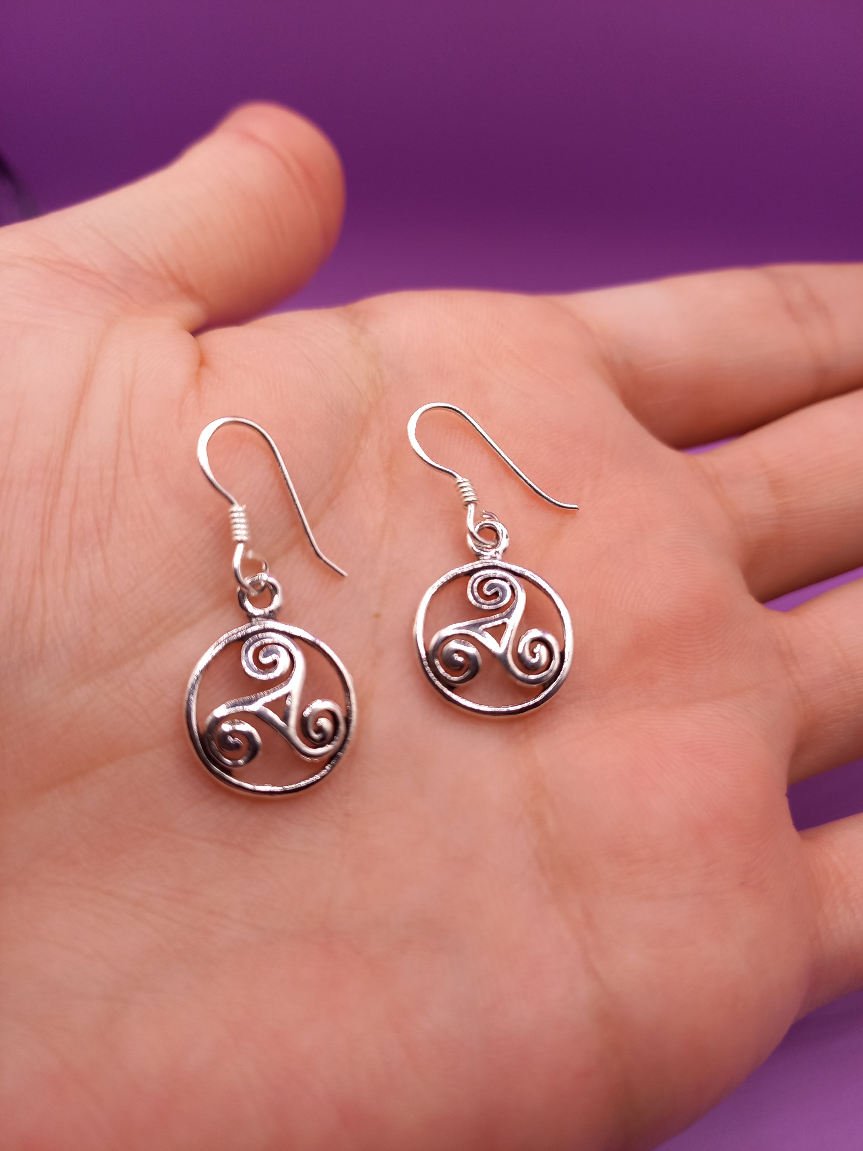 Aros de Trisquel Colgantes de Plata.