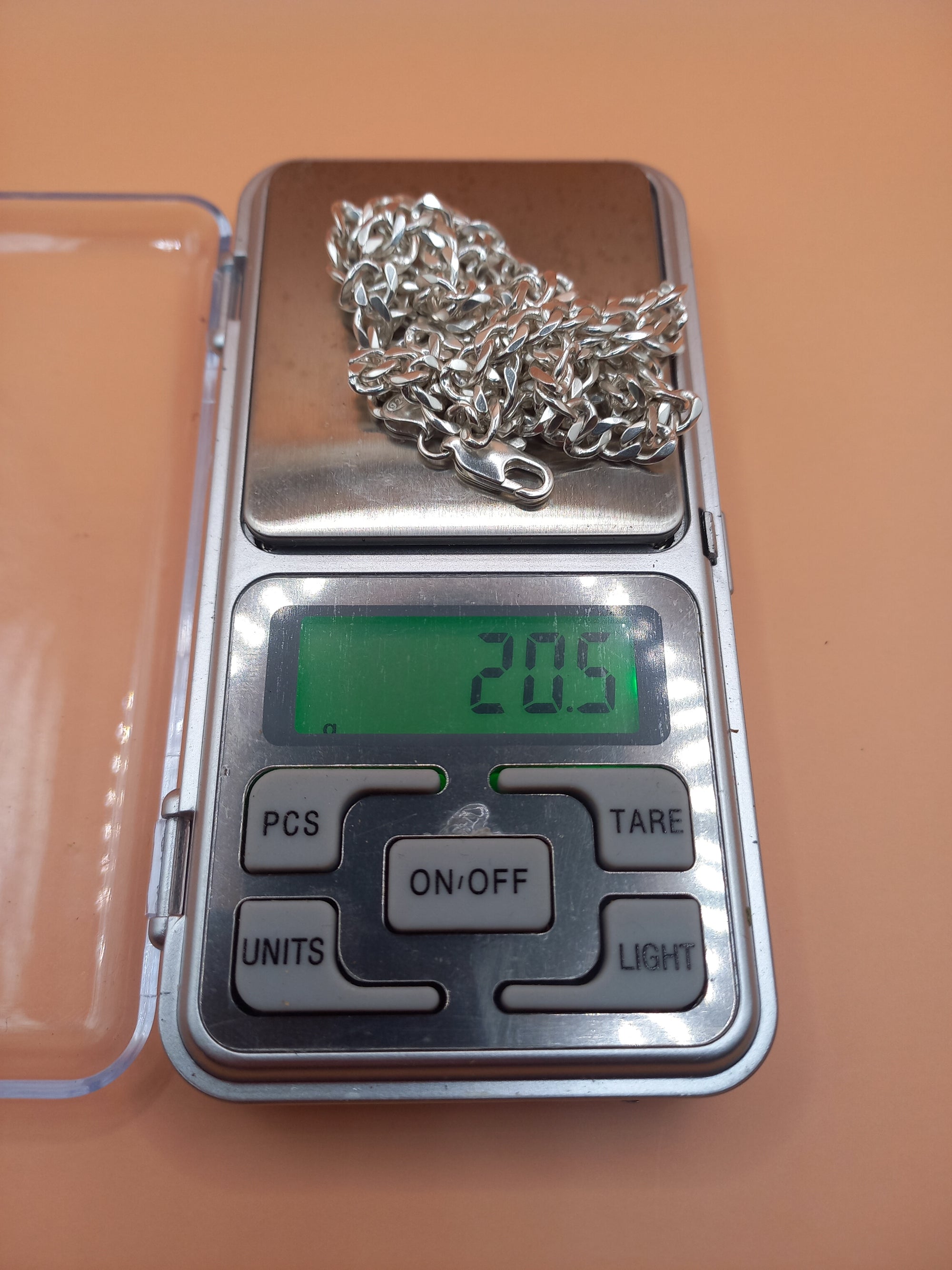 Cadena Grumet 60 cm. Plata 925.