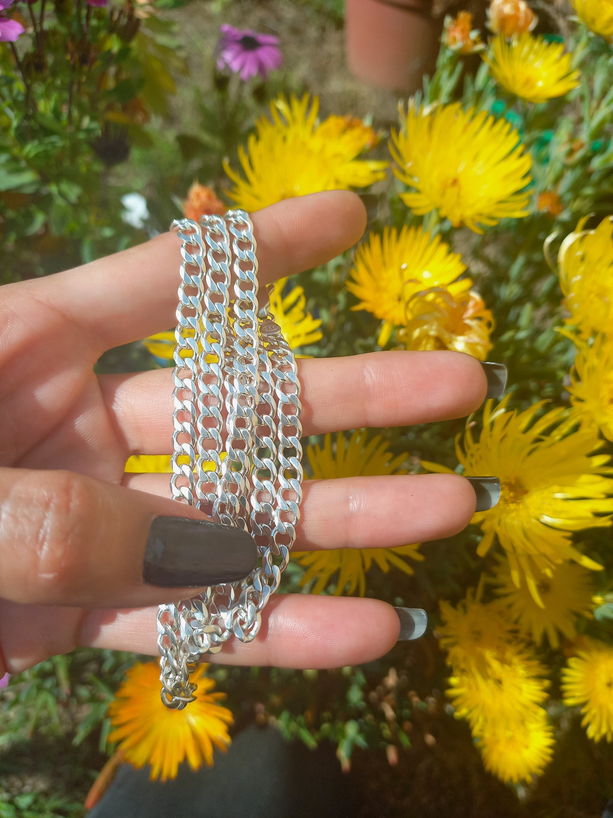 Cadena Grumet 60 cm. Plata 925.