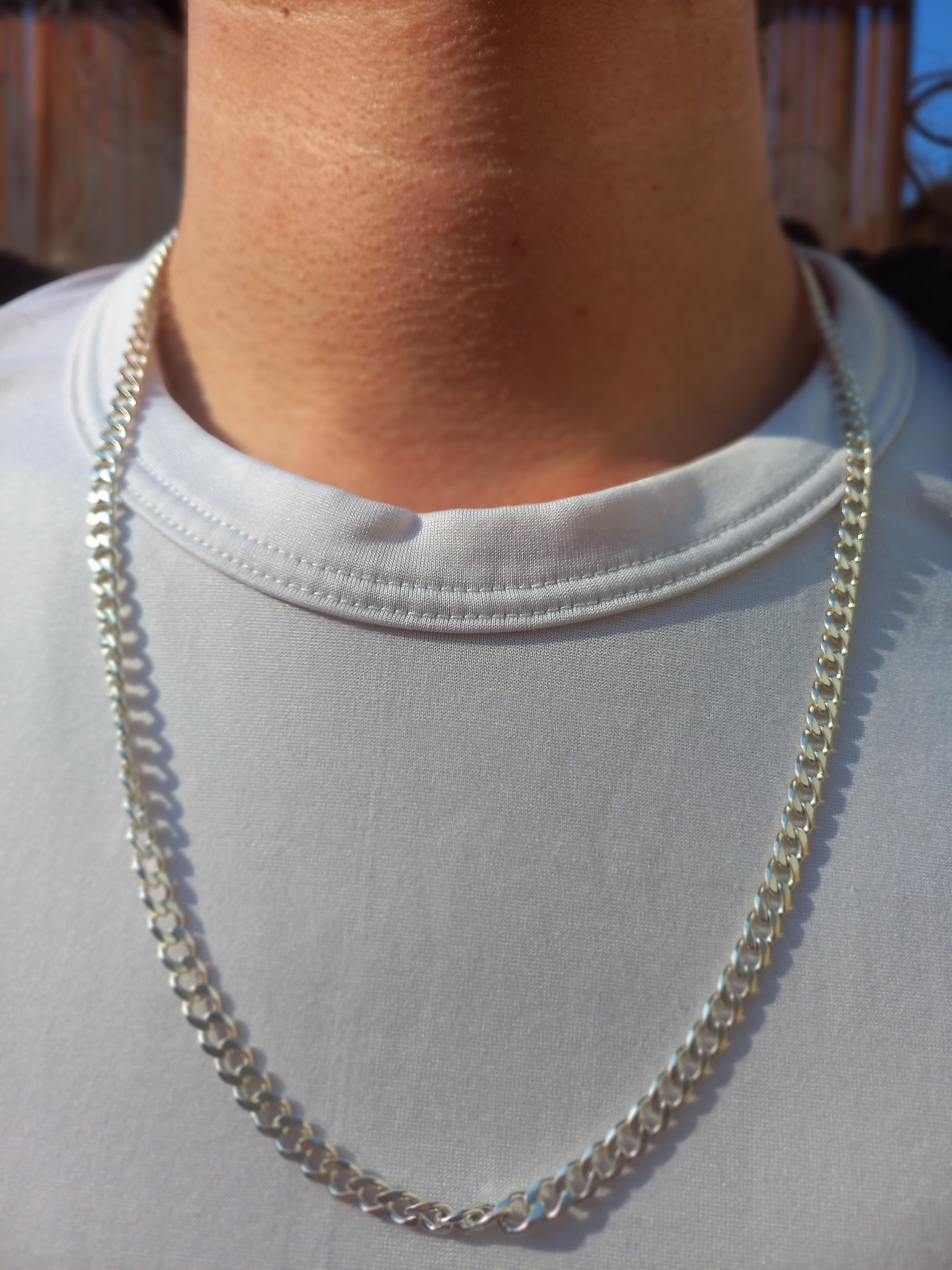 Cadena Grumet 60 cm. Plata 925.