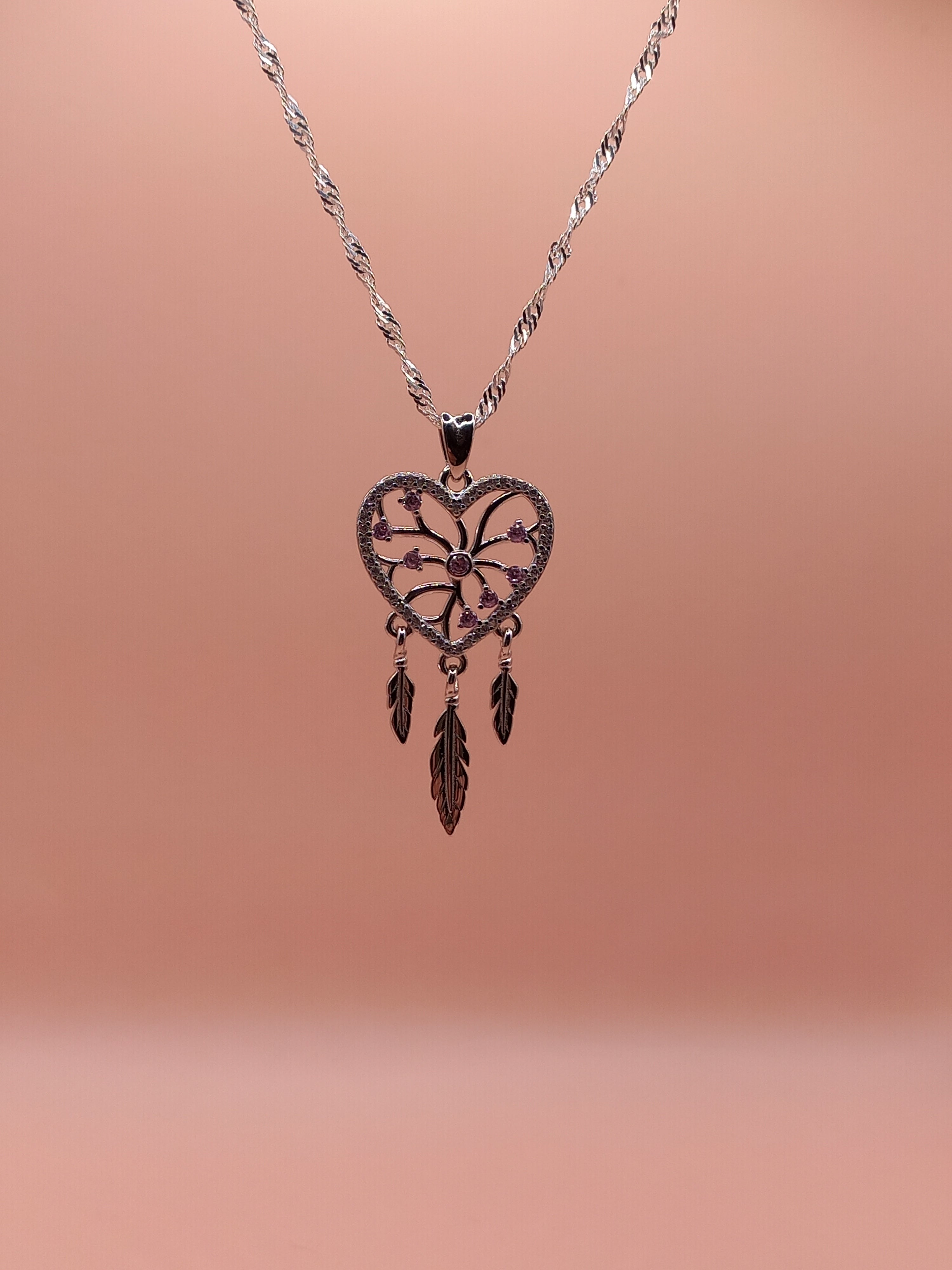Atrapasueños con Cadena de Plata 50 cm.