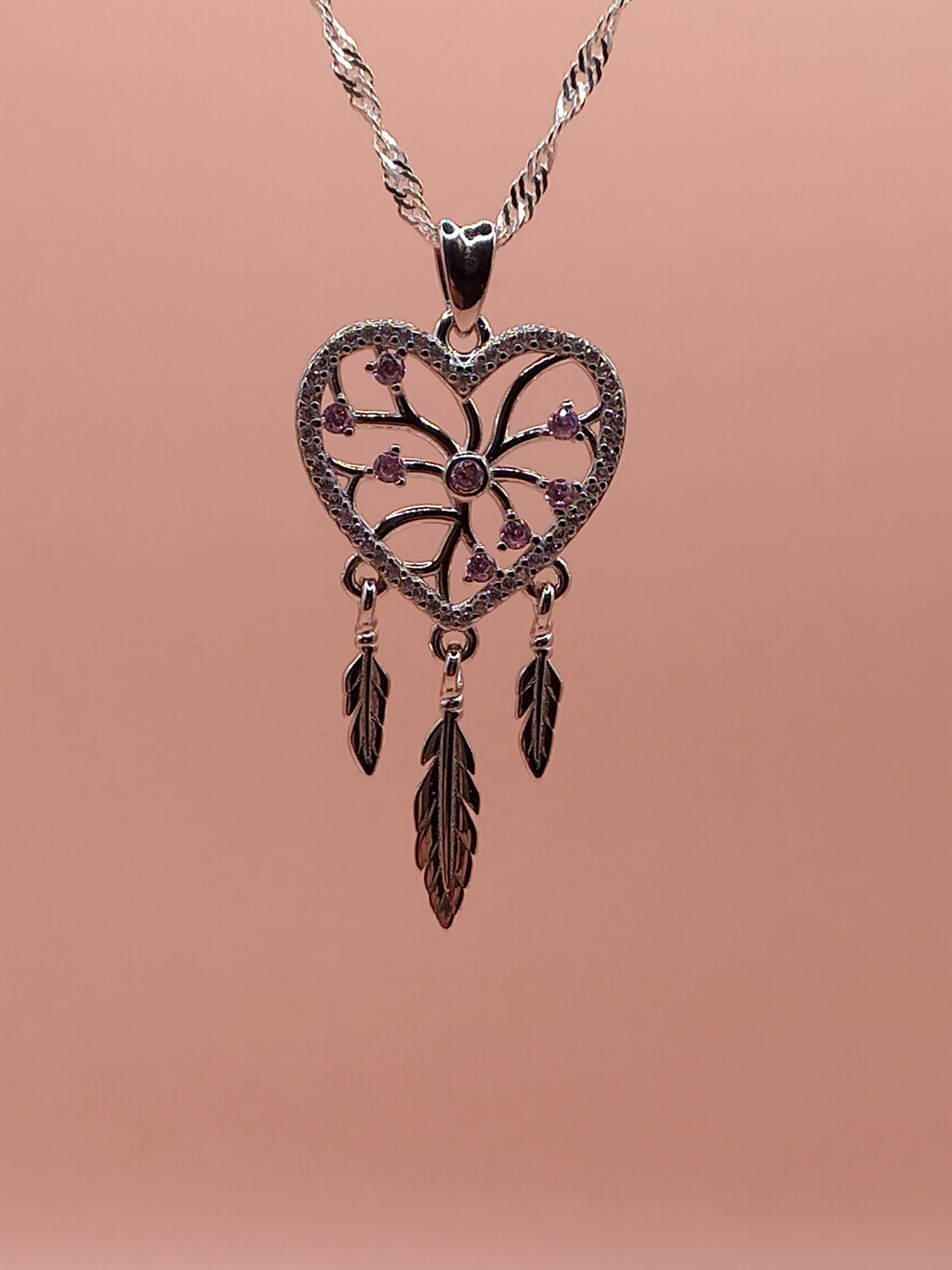 Atrapasueños con Cadena de Plata 50 cm.