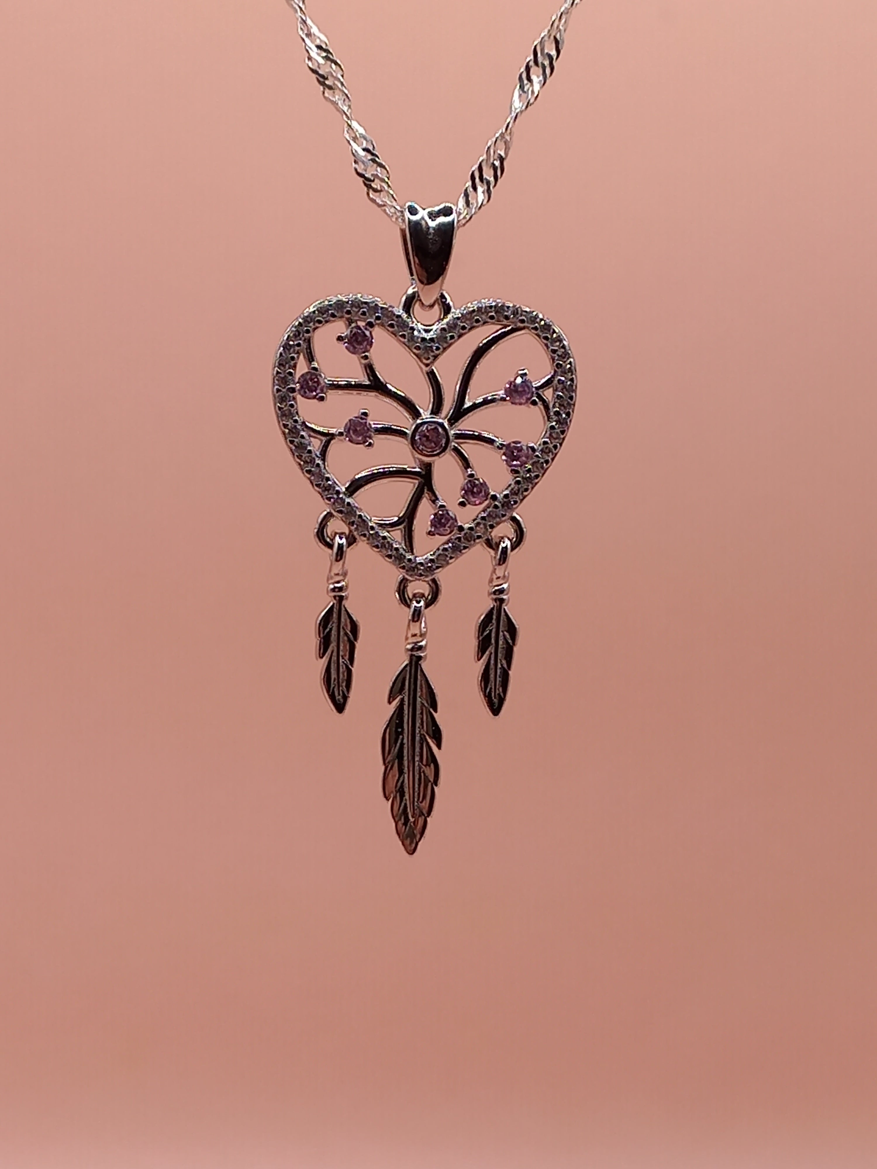 Atrapasueños con Cadena de Plata 50 cm.