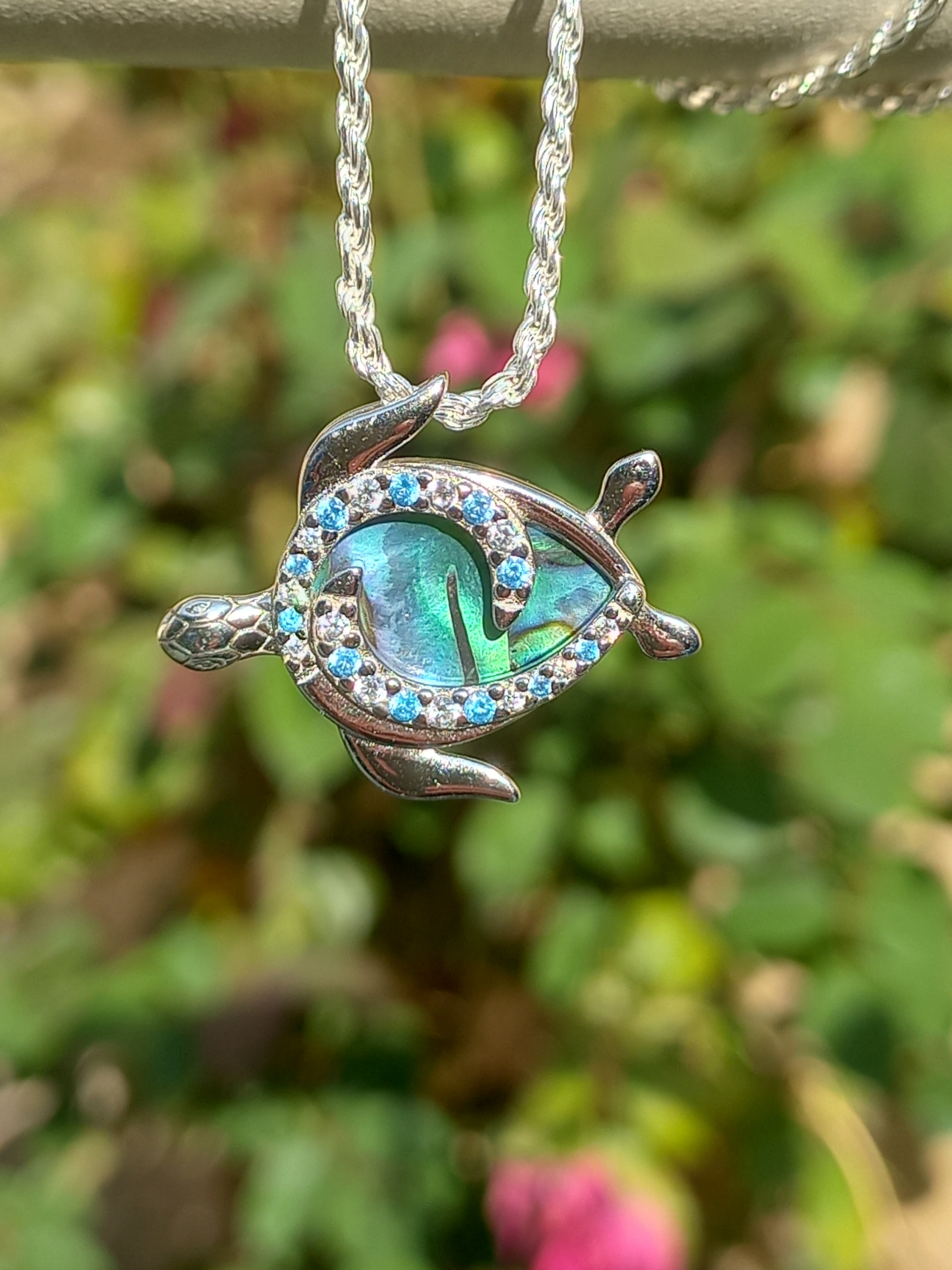 Colgante Tortuga con Cadena de Plata de 50 cm.