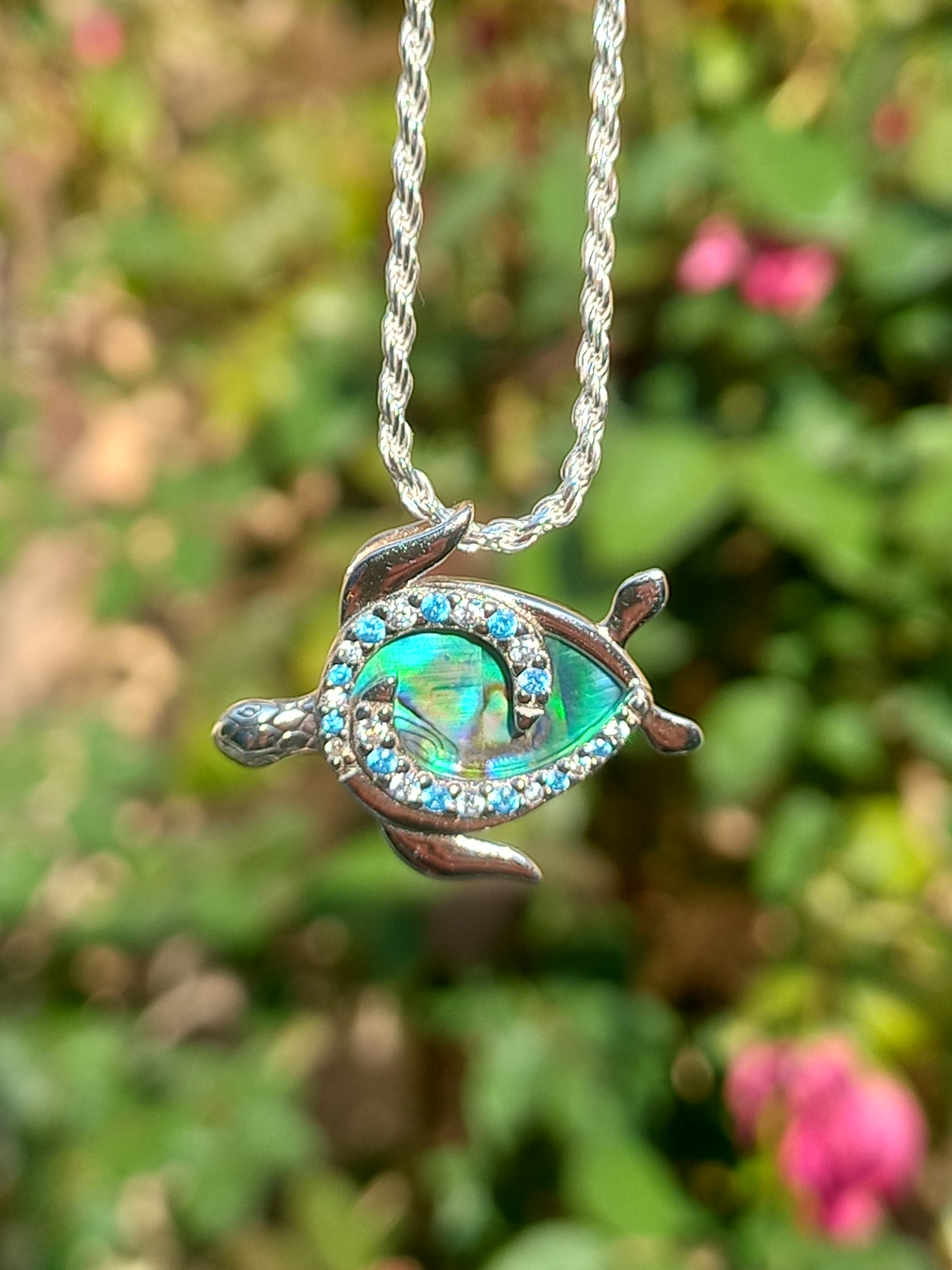 Colgante Tortuga con Cadena de Plata de 50 cm.