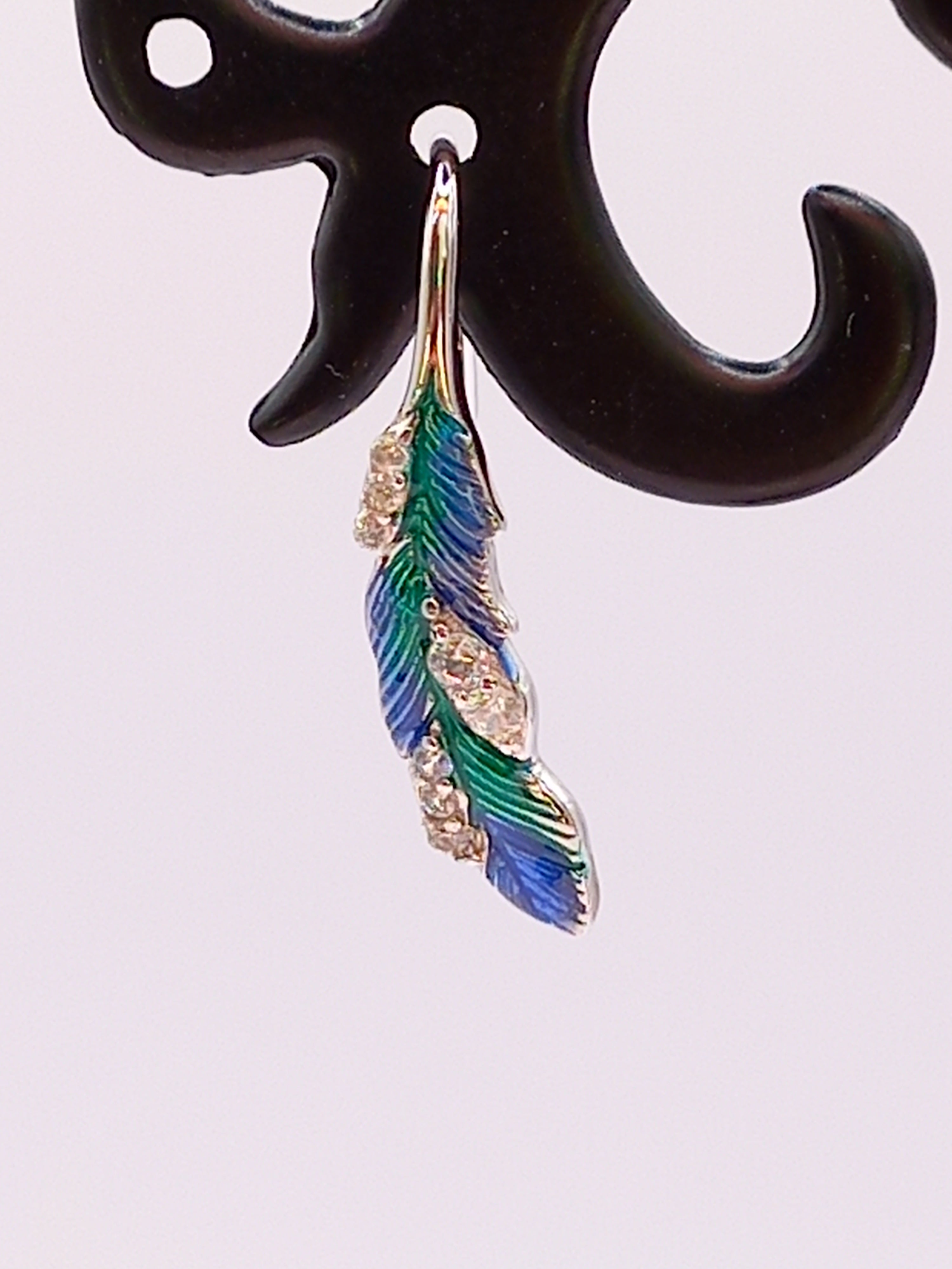 Conjunto Anillo Ajustable + Aros de Pluma de Plata.