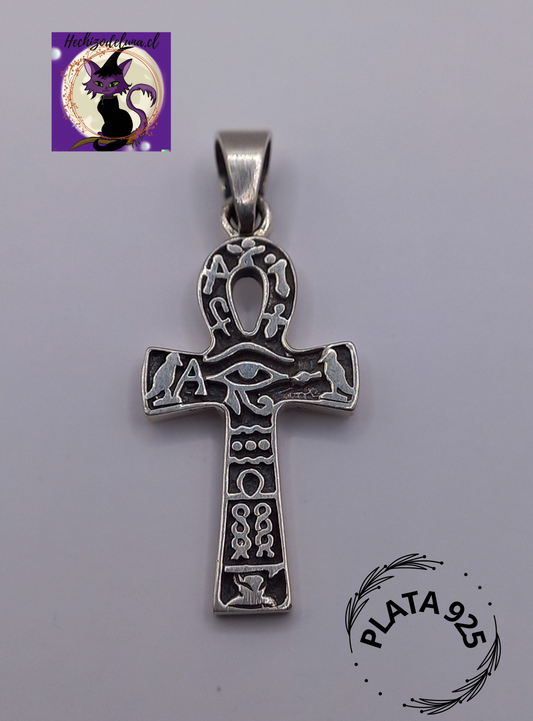 Cruz de Ankh con Cadena de Plata 50 cm.