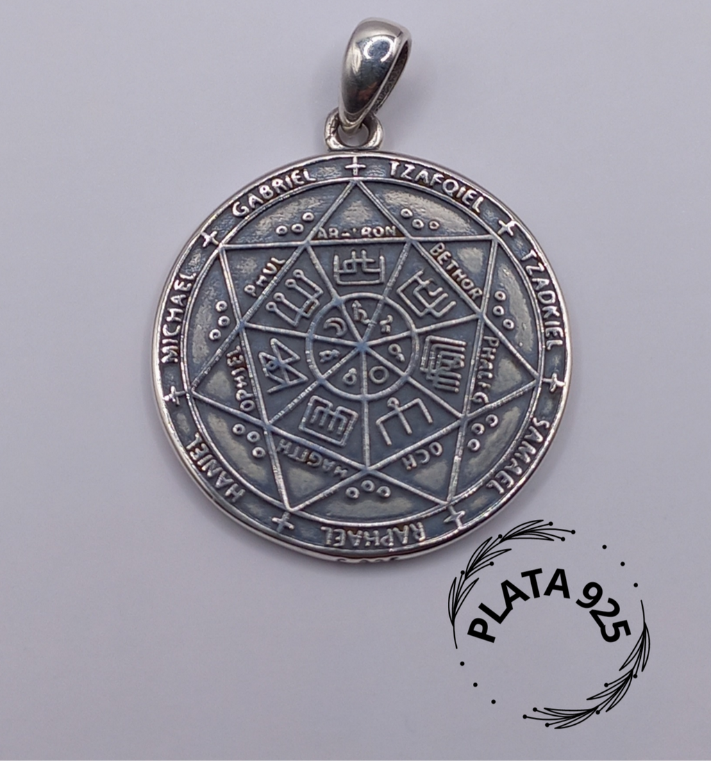 Colgante Los Siete Arcángeles con Cadena de Plata 50 cm.