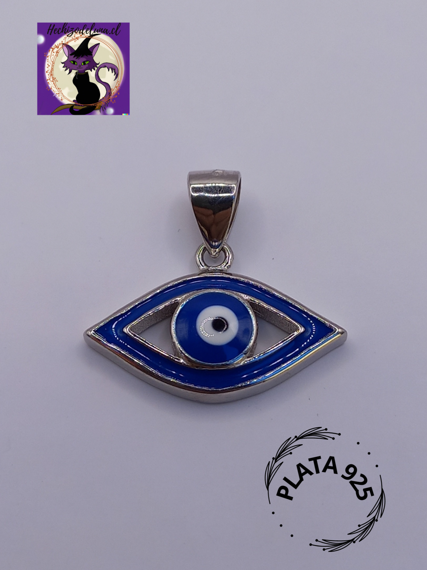 Colgante Ojo Turco con Cadena de Plata 50 cm.