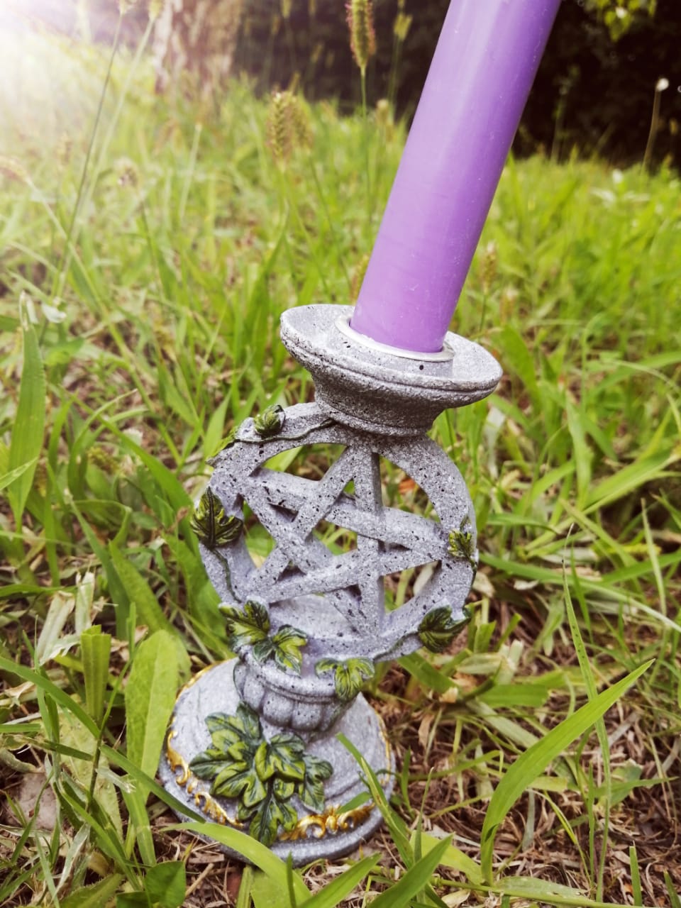 Juego de Portavelas o Candelabros de Resina.