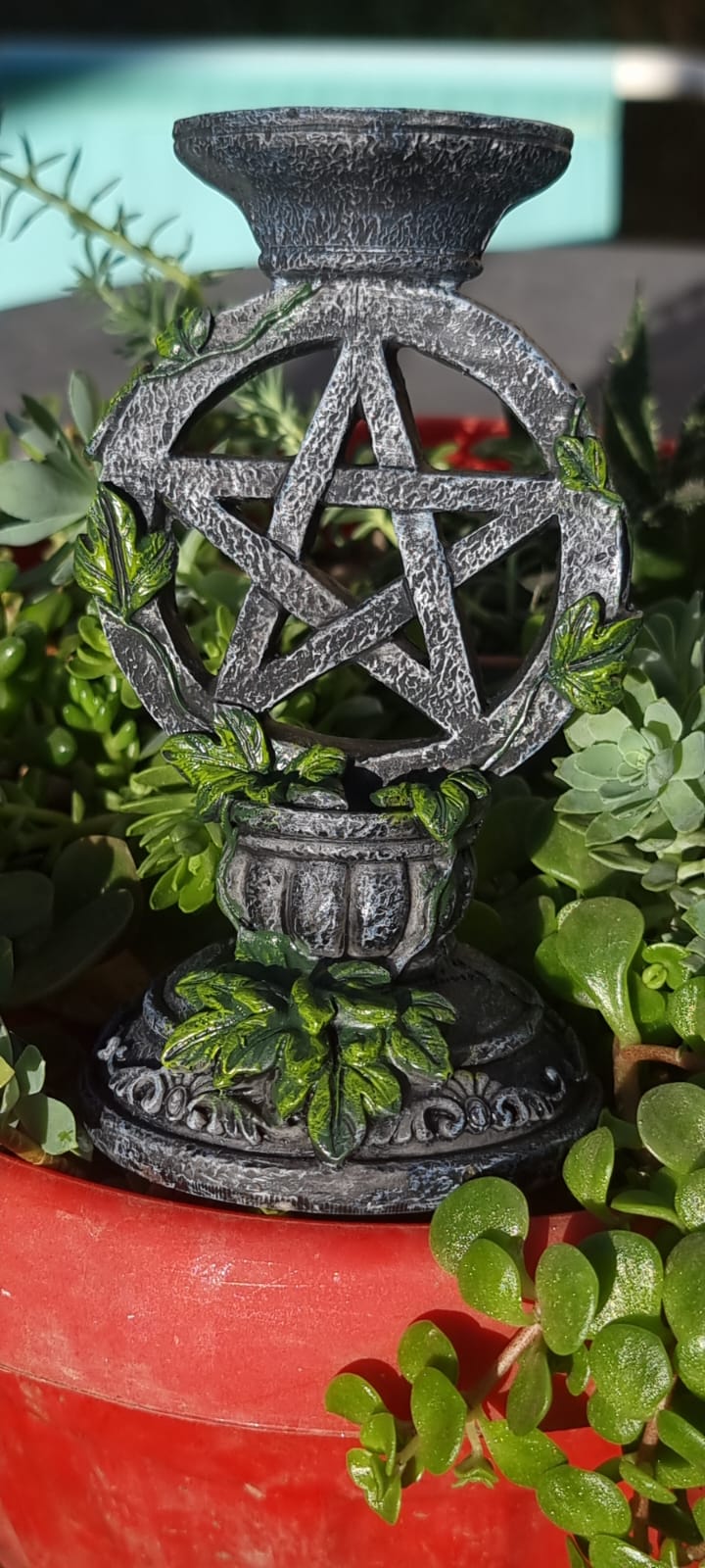 Juego de Portavelas o Candelabros de Resina.