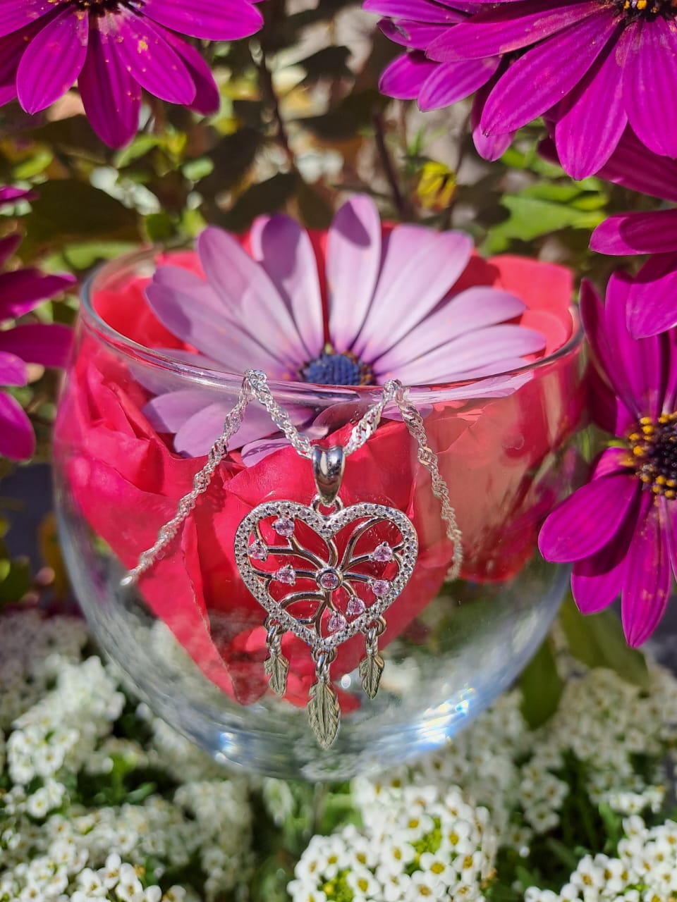Atrapasueños con Cadena de Plata 50 cm.
